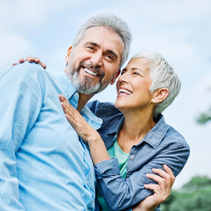 smiling senior couple