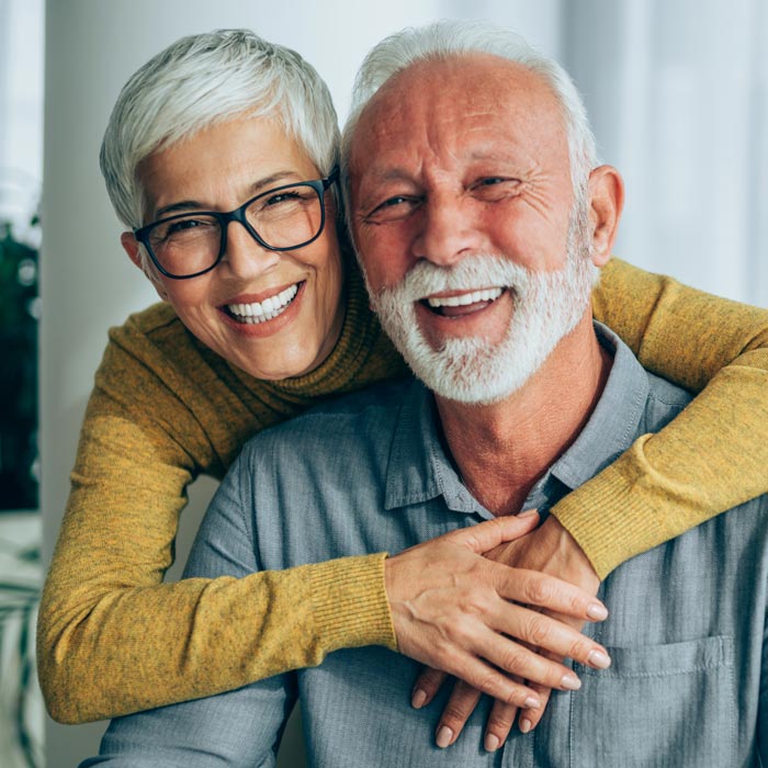 smiling senior couple